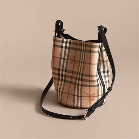 burberry bucket haymarket and black leather cross body bag|Burberry Haymarket Crossbody Bags & Handbags for Women.